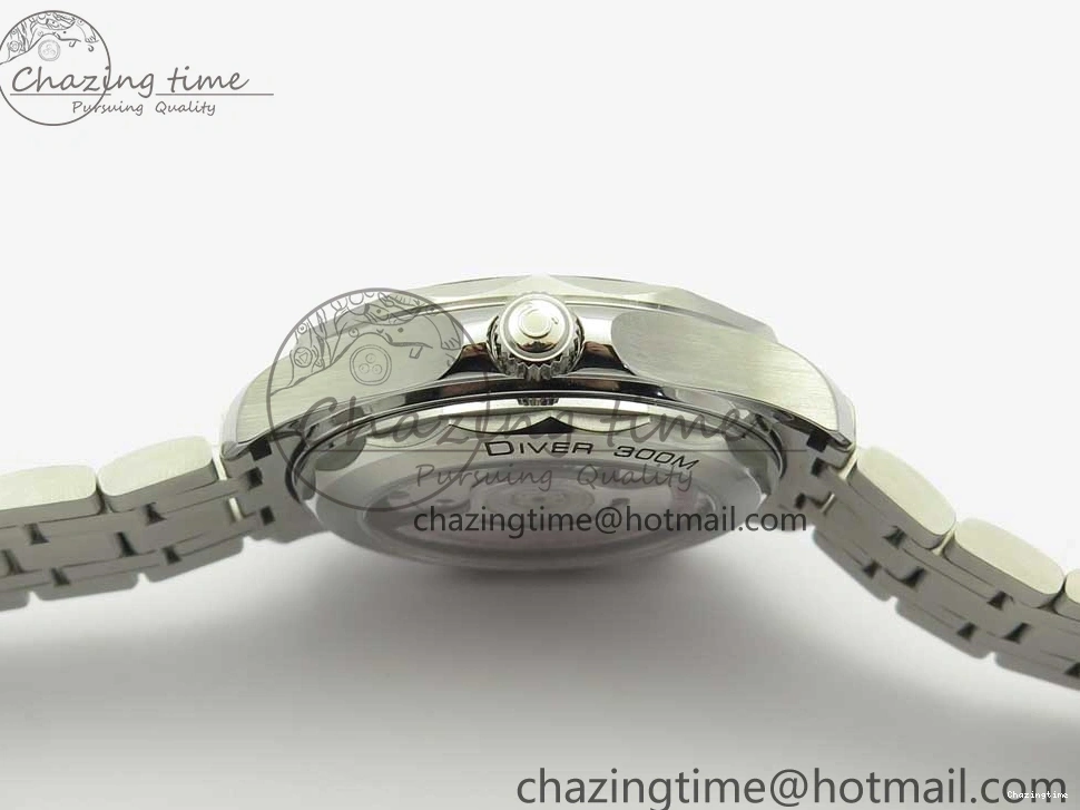 0417 2018 Seamaster Diver 300M OMF Best Edition Black Ceramic Black Dial on SS Bracelet A8800 (Black Balance Wheel) Breathable 7959